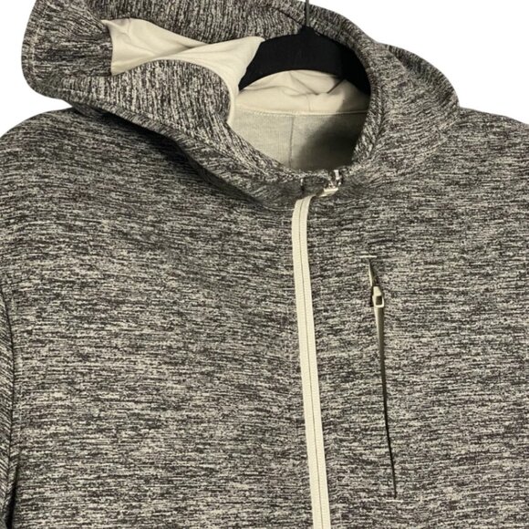 Lululemon Athletica Mens Grey White Full Zip Hoodie Workout Jacket Size Medium - Picture 3 of 6